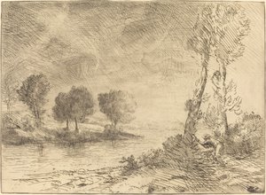 Der Lachsangler von Alphonse Legros