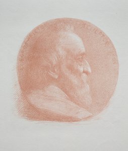Selbstporträt, Medaillon Nr. 2 (11. Platte) von Alphonse Legros