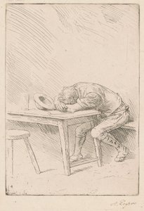 Siesta eines Arbeiters von Alphonse Legros