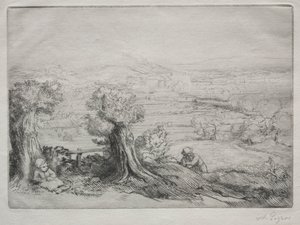 Souvenir einer Tal in Burgund von Alphonse Legros