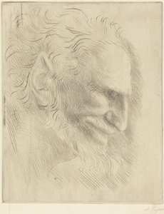 Studie zum Kopf eines Mannes von Alphonse Legros