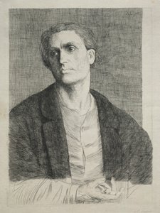 Studie eines Männerkopfes von Alphonse Legros