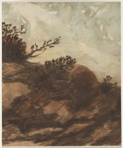Sonnenuntergang über dem Hügel, zweite Hälfte des 19. Jahrhunderts von Alphonse Legros