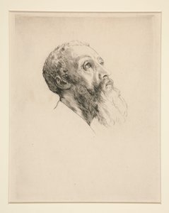 Kopf eines Modells von Alphonse Legros