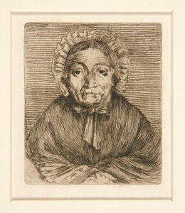 Kopf einer alten Frau von Alphonse Legros