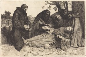 Der Tod des heiligen Franziskus von Alphonse Legros