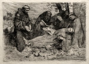 Der Tod des Heiligen Franziskus von Alphonse Legros