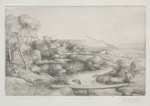 Die Fußgängerbrücke La Passerelle von Alphonse Legros