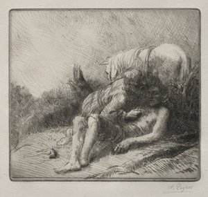 Der barmherzige Samariter von Alphonse Legros