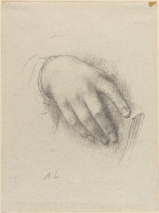 Die Hand der Tochter des Künstlers von Alphonse Legros