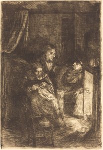 Der Herd Le foyer von Alphonse Legros