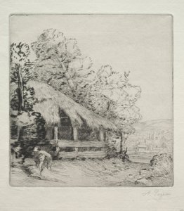 Der kleine Schuppen (Le Petit Hangar) von Alphonse Legros