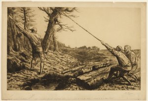 Die Holzfäller, zweite Platte von Alphonse Legros
