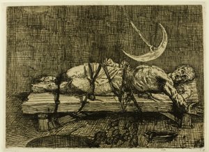 Die Grube und das Pendel, zweite Platte von Alphonse Legros