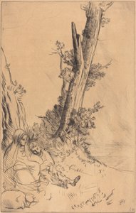 Reisende ruhen sich aus Les voyageurs fatigués von Alphonse Legros