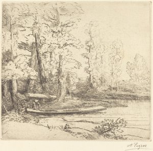 Bäume am Wasser von Alphonse Legros