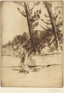 Ansicht eines Bauernhofs von Alphonse Legros