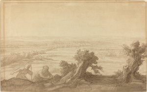 Blick über flaches Land von Alphonse Legros