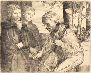 Gambe-Spieler (Le joueur de viole) von Alphonse Legros