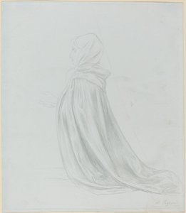 Frau in einem Mantel von Alphonse Legros