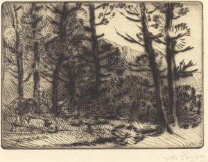Wälder im Wintersonne, 2. Tafel von Alphonse Legros