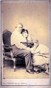 Alexandre Dumas und Miss Menken von Alphonse Liebert & C (Foto) von Alphonse Liebert