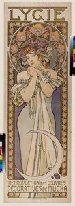 Werbeplakat für die Tanzgruppe Lygie von Alphonse Marie Mucha