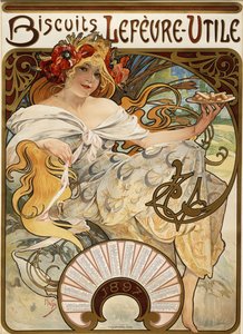 Biscuits Lefevre-Utile, entworfen als Kalender für 1897, 1896