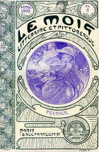 Titelblatt der Zeitschrift (Monatszeitschrift) Le Mois littéraire et picturesque von Alphonse Mucha (1860-1939): Monat Februar 1899 - Maison de la Bonne Presse - von Alphonse Mucha