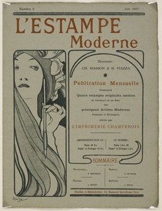 Titelseite: Titelseite von L’Estampe moderne, Juni 1897 von Alphonse Mucha