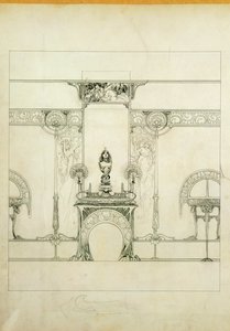 Entwurf für die Boutique des Juweliers Fouquet von Alphonse Marie Mucha