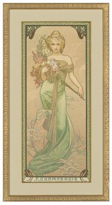 Vier Jahreszeiten: Frühling, 1900 von Alphonse Mucha