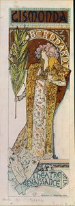 Gismonda mit Schauspielerin Sarah Bernhardt von Alphonse Marie Mucha