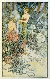 Illustration von Alphonse Mucha aus "Clio", einem Werk des französischen Autors Anatole France. 1900 von Alphonse Mucha