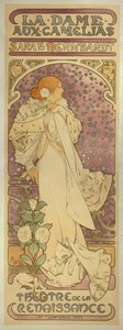"La Dame aux Camélias", mit Sarah Bernhardt von Alphonse Mucha