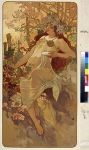 Der Herbst (Serie von Allegorien über die vier Jahreszeiten) von Alphonse Marie Mucha