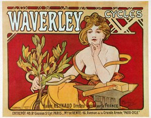 Plakat für Waverley-Fahrräder von Alphonse Mucha