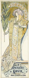 Sarah Bernhardt, Amerika-Tour, 1895 von Alphonse Mucha