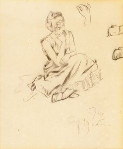 Studie einer sitzenden Frau, 1897