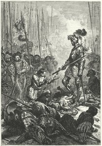 Franz I. von Frankreich in der Schlacht von Pavia gefangen genommen von Alphonse Marie de (after) Neuville
