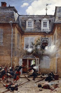 Ein Überraschungsangriff, Metz, 1884 von Alphonse Marie de Neuville