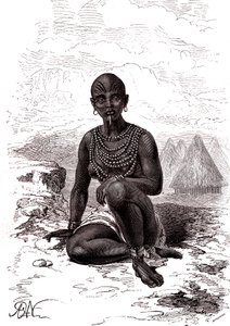 Bokke, Frau von Moy, Häuptling des Latuka-Stammes, Südsudan