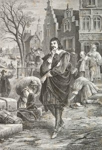 Descartes spaziert in Amsterdam