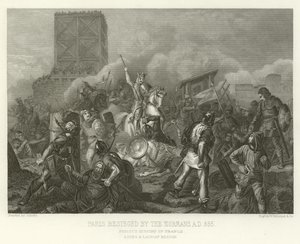Paris belagert von den Normannen, 885 n. Chr. von Alphonse Marie de Neuville