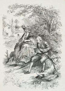Rousseau in Gesellschaft von Madame Louise d