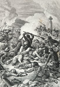 Sieg des Grafen de Vaux über die Nationalisten von Pascal Paoli in der Schlacht von Ponte Novo von Alphonse Marie de Neuville