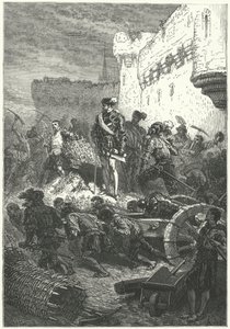 Franz, Herzog von Guise, überwacht den Bau der Verteidigungsanlagen von Metz, 1552 von Alphonse Marie de after Neuville