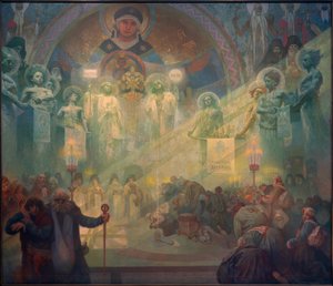 Der heilige Berg Athos von Alphonse Mucha