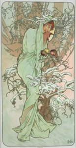 Winter von Alphonse Mucha