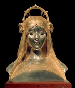 Kopf eines Mädchens von Alphonse Mucha